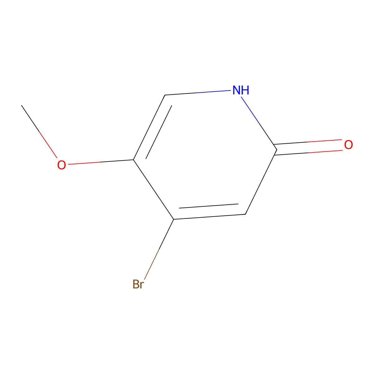 4-bromo-5-methoxypyridin-2(1H)-one molecular structure, CAS 1630197-34-0