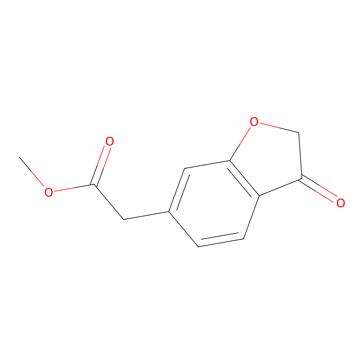 Methyl 2-(3-oxo-2,3-dihydrobenzofuran-6-yl)acetate molecular structure, CAS 1630261-44-7