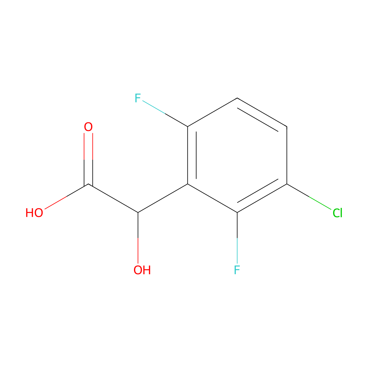 2-(3-Chloro-2,6-difluorophenyl)-2-hydroxyacetic acid molecular structure, CAS 1630319-92-4