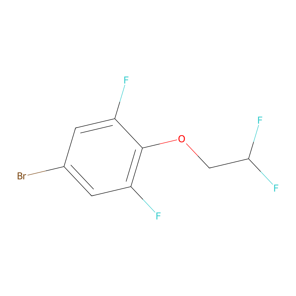 5-Bromo-2-(2,2-difluoroethoxy)-1,3-difluorobenzene molecular structure, CAS 163035-66-3