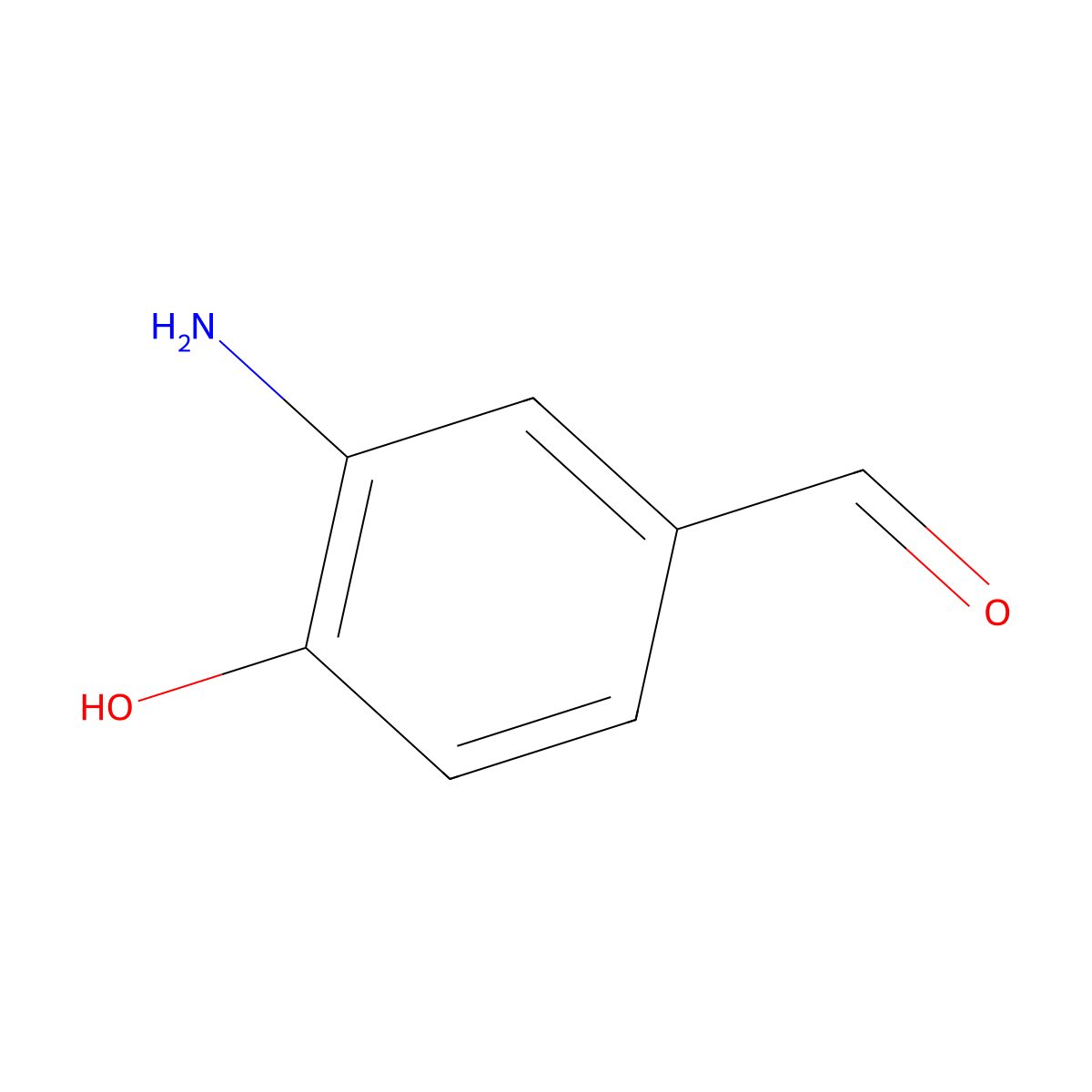 3-Amino-4-hydroxybenzaldehyde molecular structure, CAS 163036-58-6