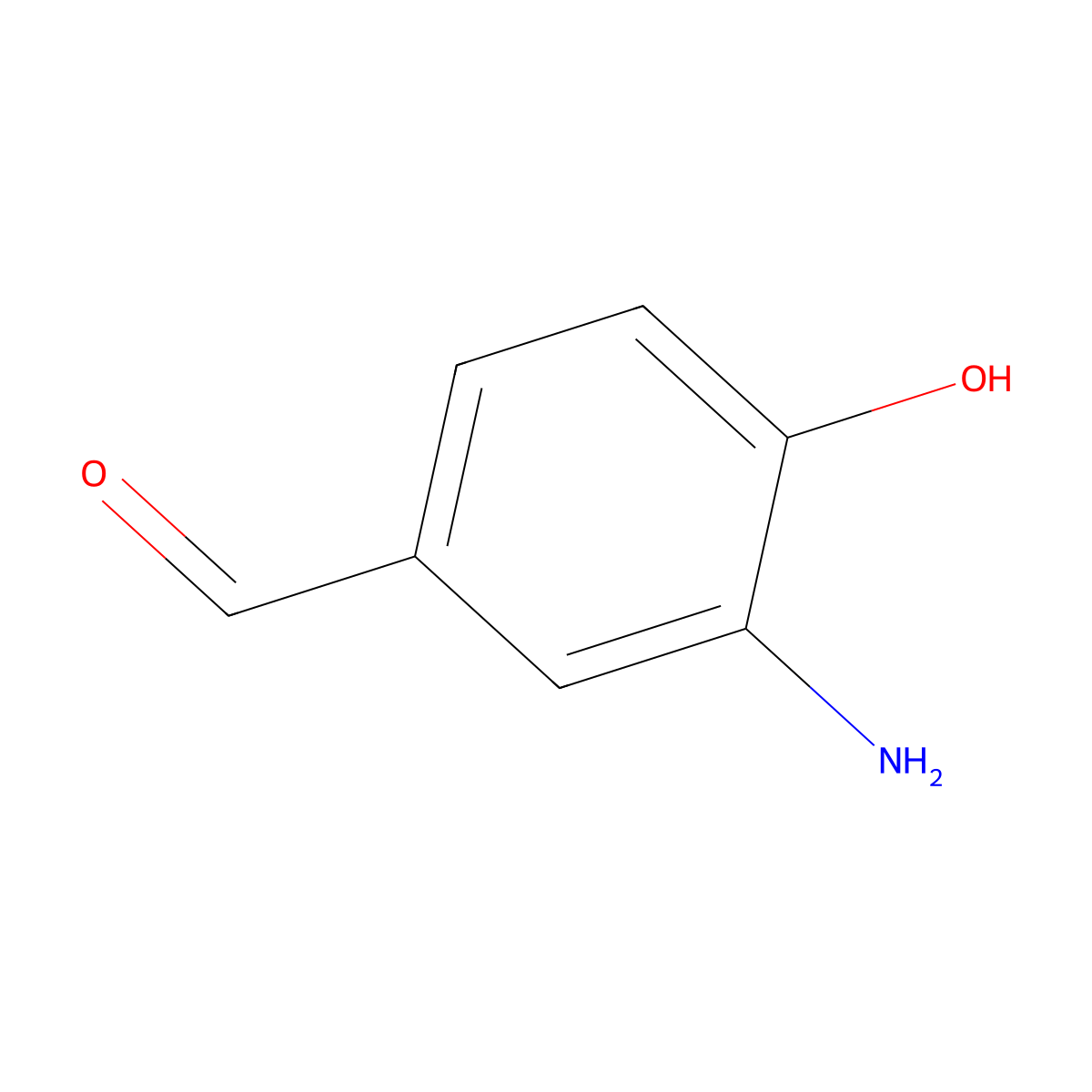 3-Amino-4-hydroxybenzaldehyde molecular structure, CAS 163036-58-6