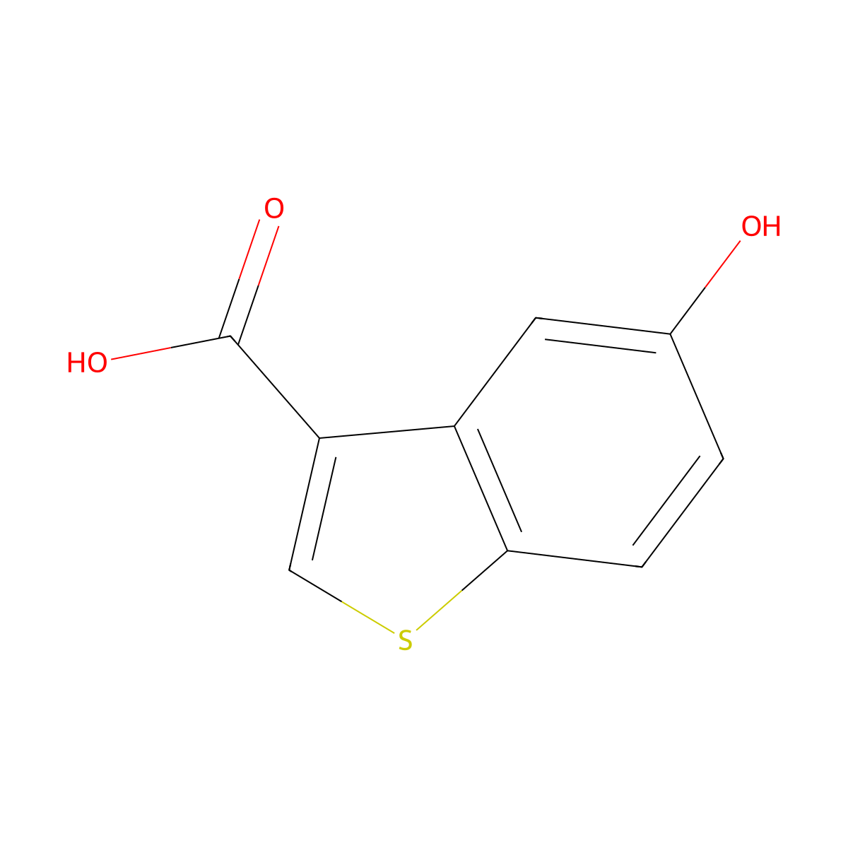 5-Hydroxybenzo[b]thiophene-3-carboxylic acid molecular structure, CAS 16304-39-5