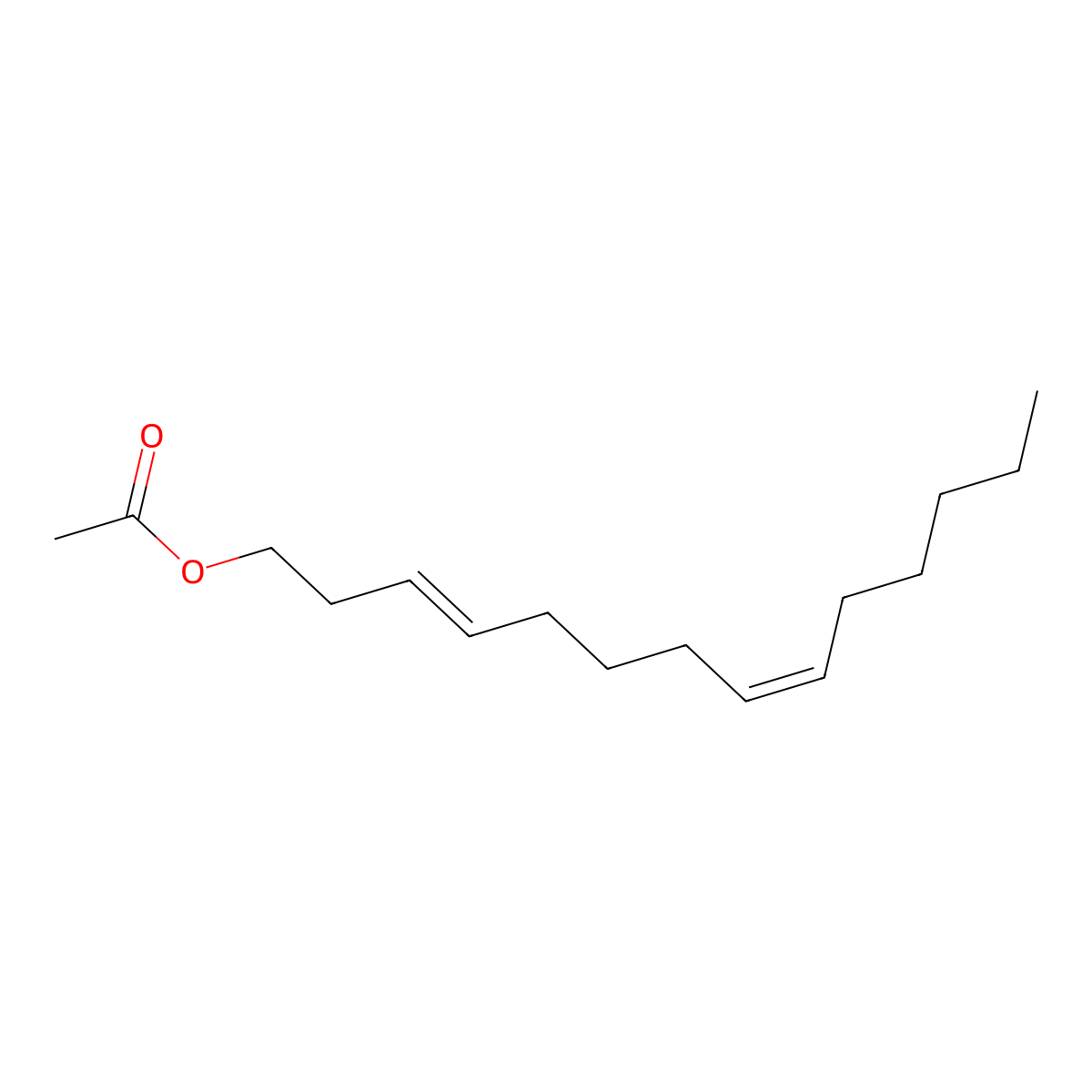 3E,8Z-Tetradecadienyl acetate molecular structure, CAS 163041-87-0
