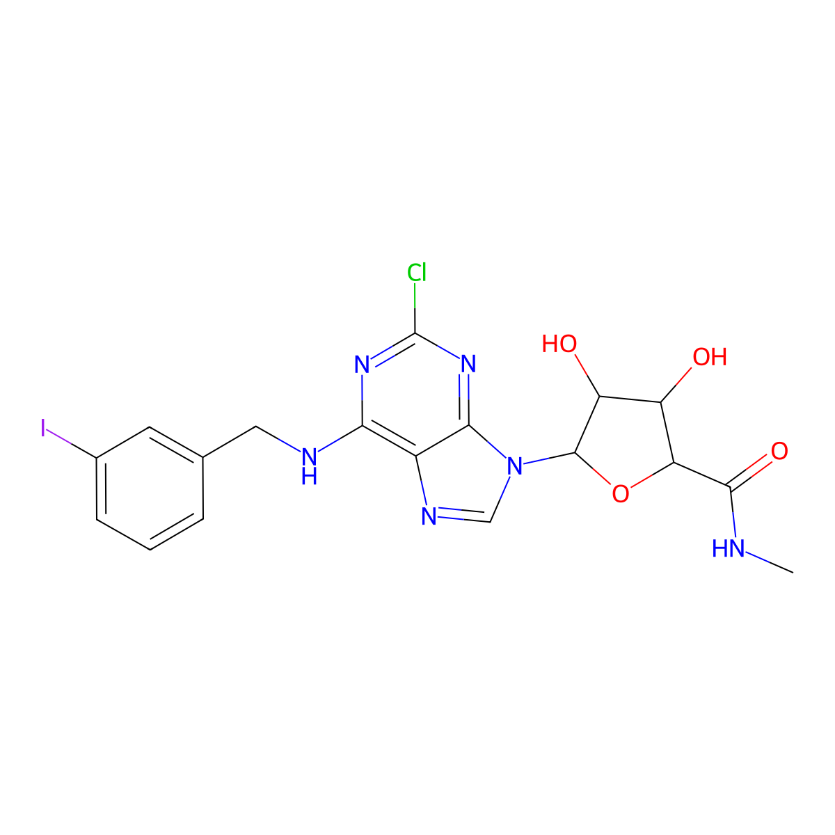Namodenoson molecular structure, CAS 163042-96-4