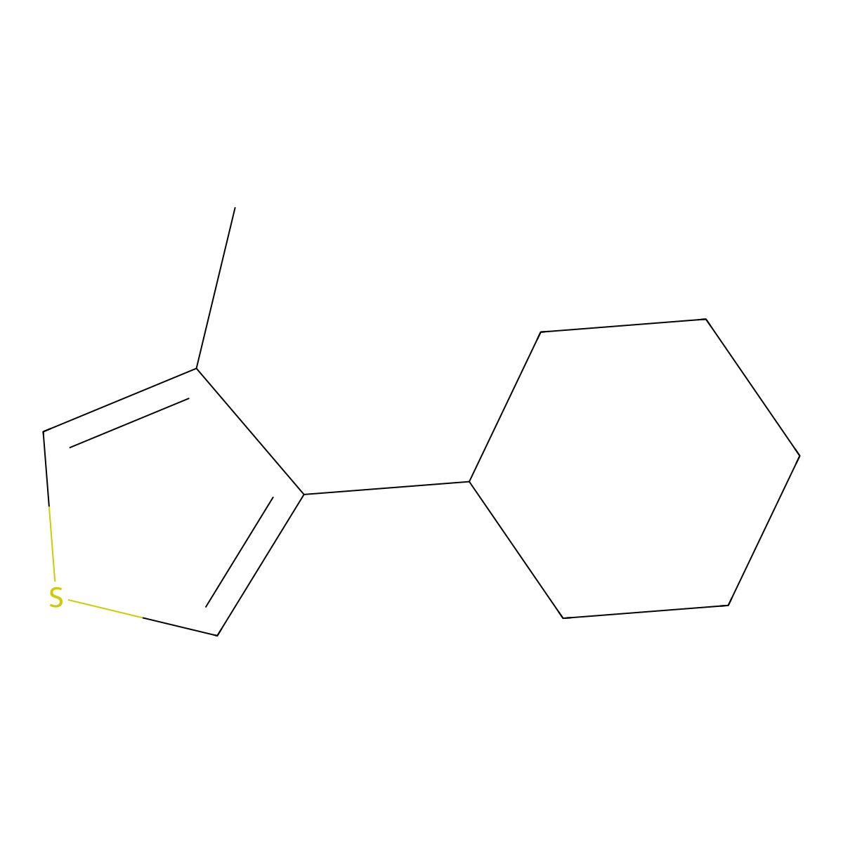 3-Cyclohexyl-4-methylthiophene molecular structure, CAS 163045-78-1