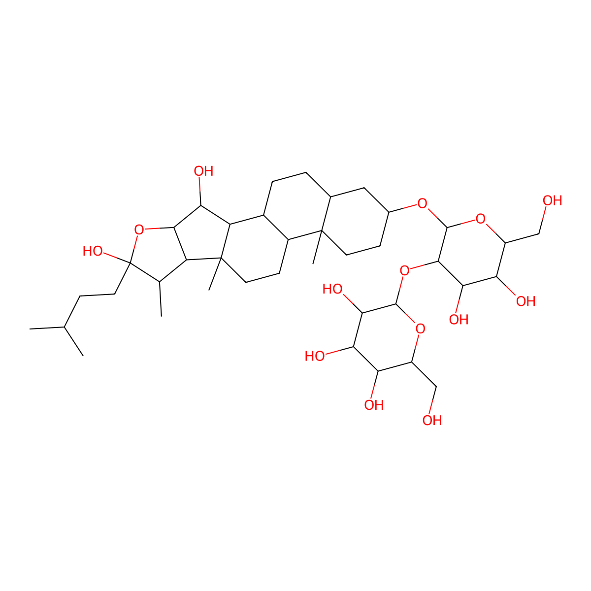 Anemarrhenasaponin I molecular structure, CAS 163047-21-0