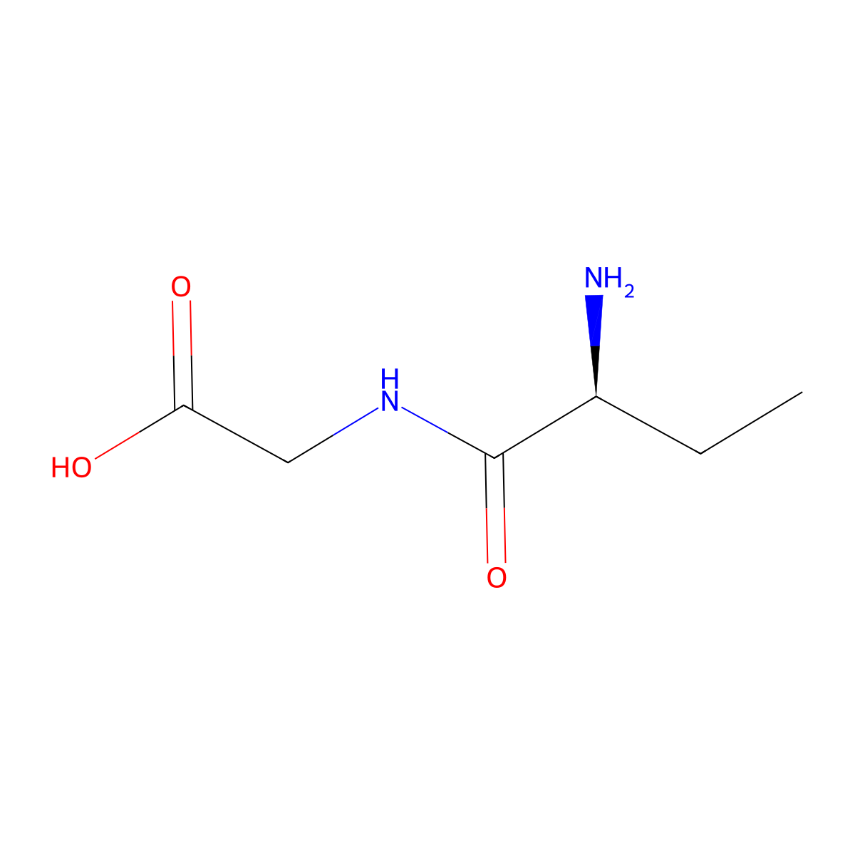 H-Abu-Gly-OH molecular structure, CAS 16305-80-9