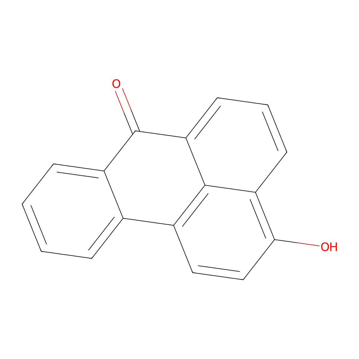 7H-Benz(de)anthracen-7-one, 3-hydroxy- molecular structure, CAS 16306-16-4