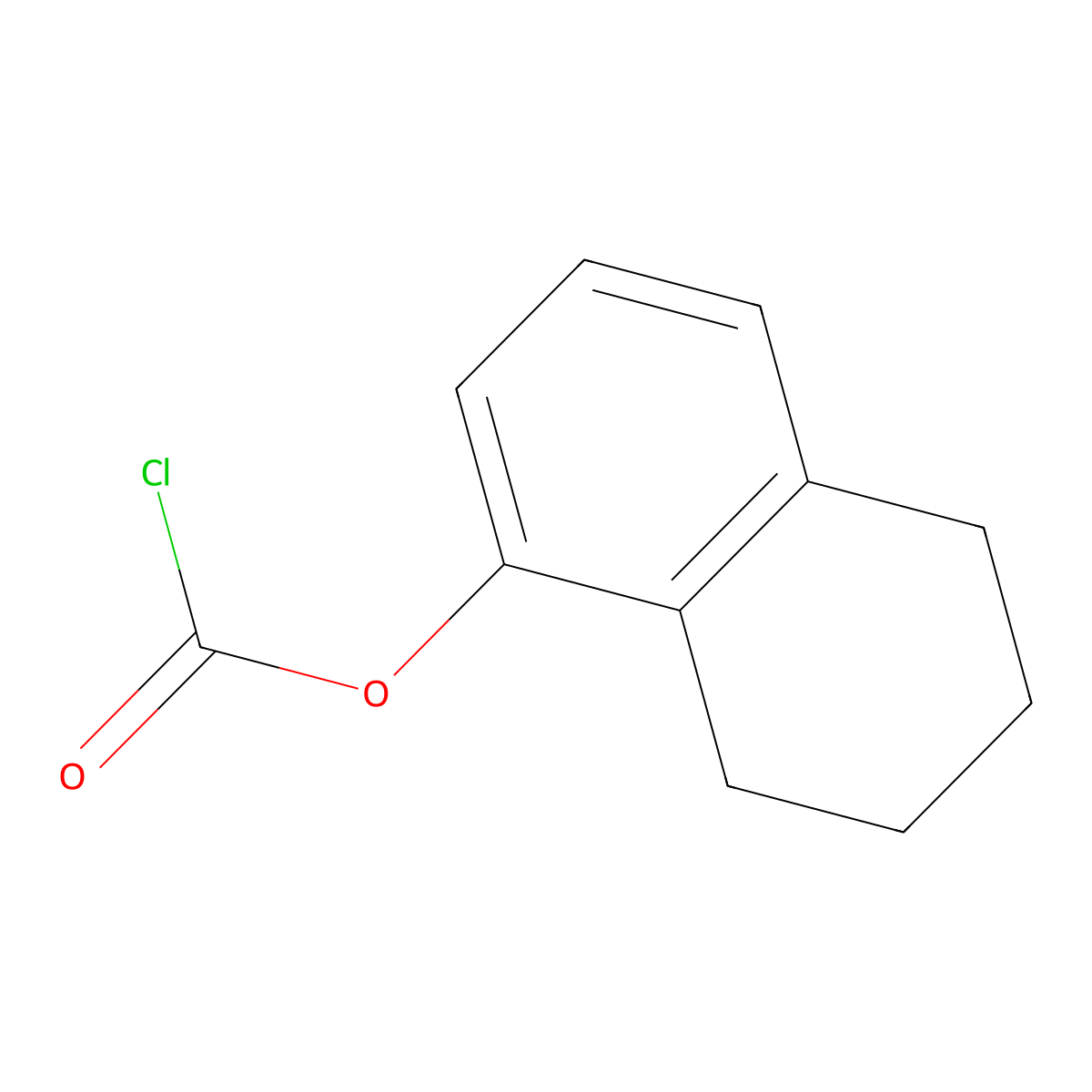 5,6,7,8-Tetrahydronaphthalen-1-yl carbonochloridate molecular structure, CAS 16306-72-2
