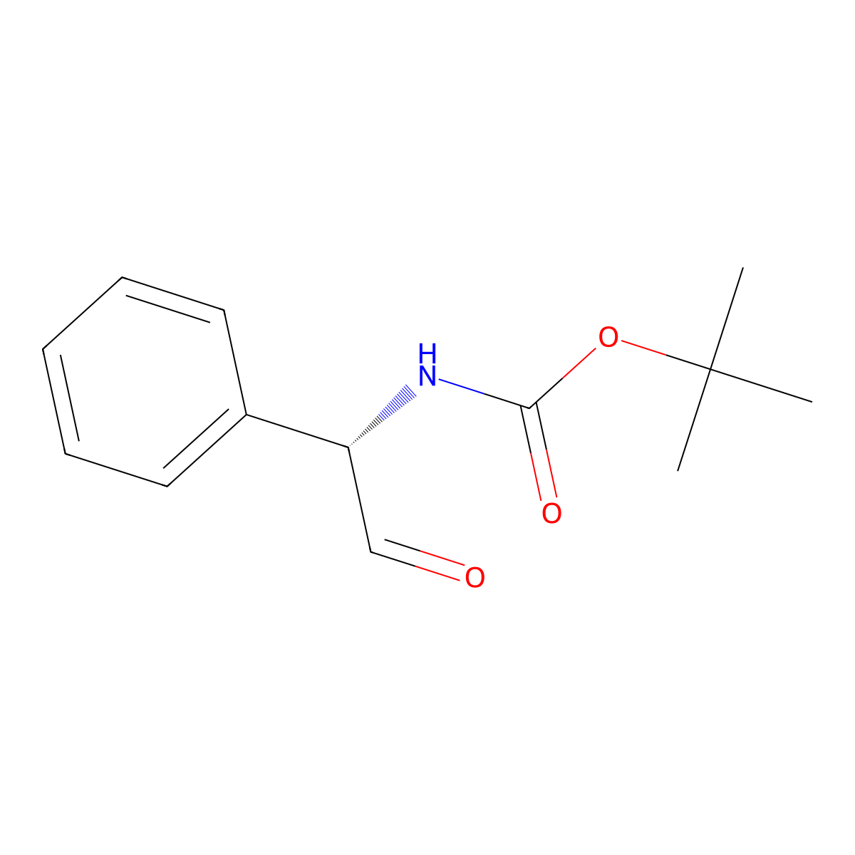 (S)-tert-butyl 2-oxo-1-phenylethylcarbamate molecular structure, CAS 163061-19-6