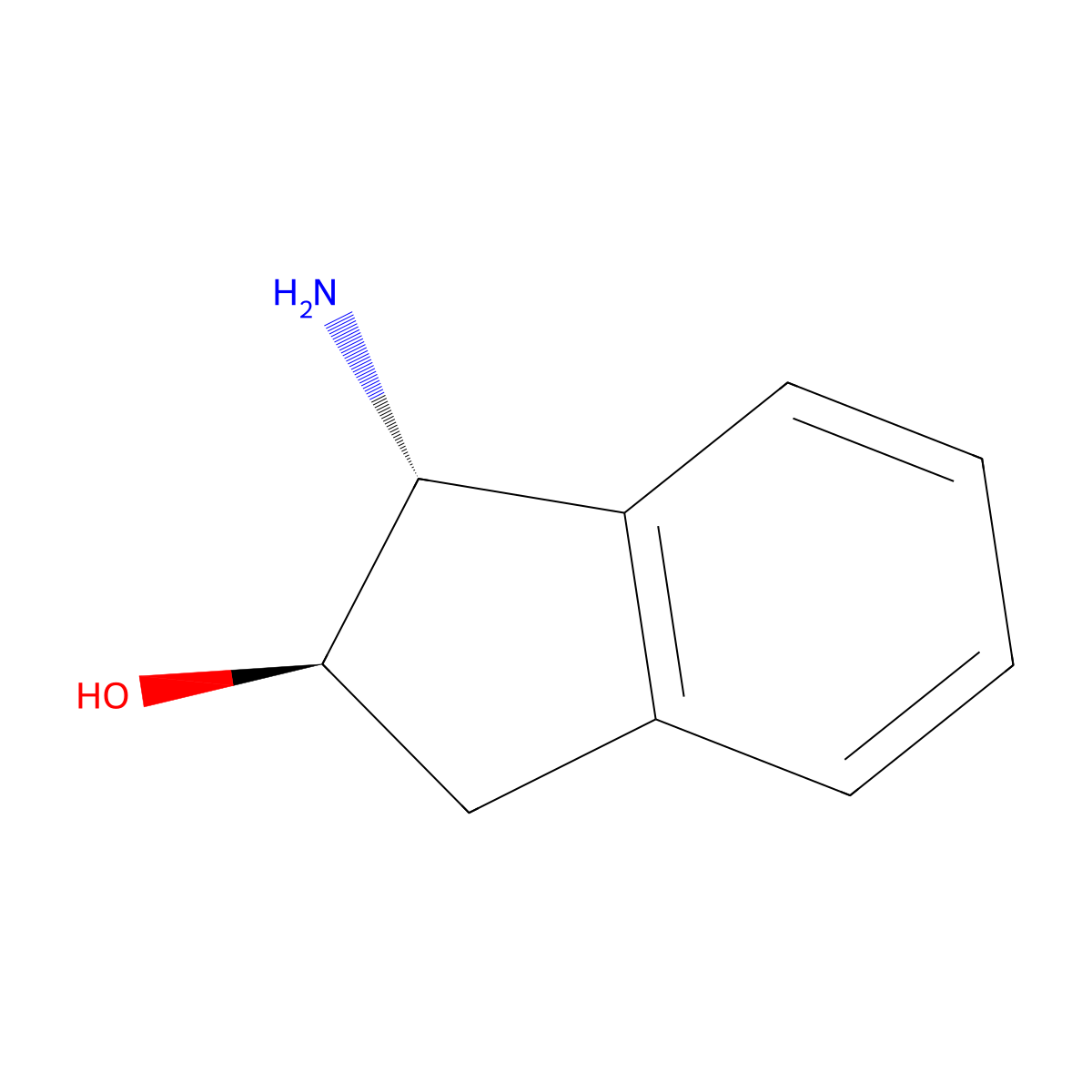 (1R,2R)-1-Amino-2,3-dihydro-1H-inden-2-ol , (1R,2R)-1-Aminoindan-2-ol molecular structure, CAS 163061-73-2