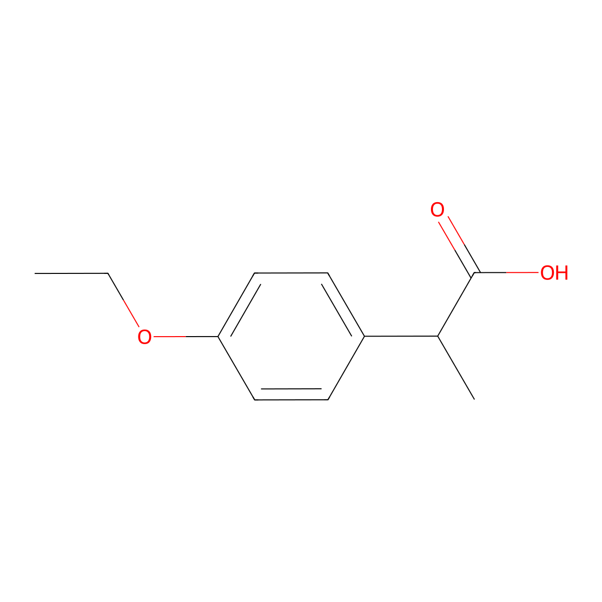 (2R)-2-(4-ethoxyphenyl)propanoic acid molecular structure, CAS 1630638-96-8