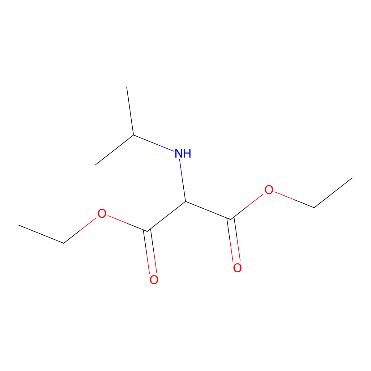 Diethyl 2-(isopropylamino)malonate molecular structure, CAS 1630731-38-2