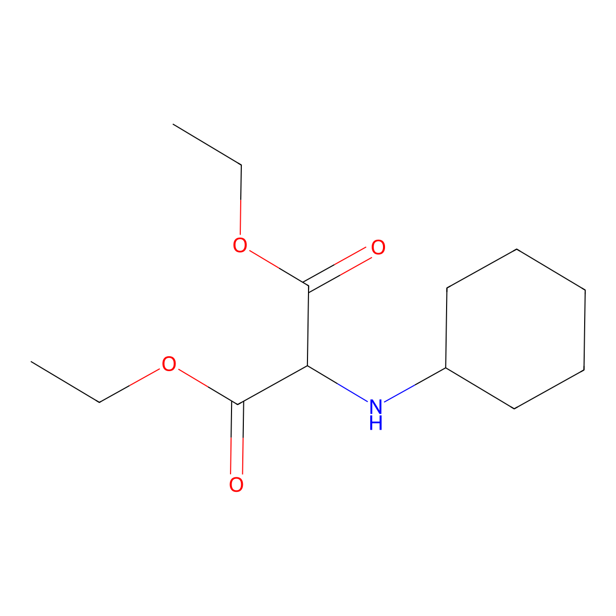 Diethyl 2-(cyclohexylamino)malonate molecular structure, CAS 1630731-39-3