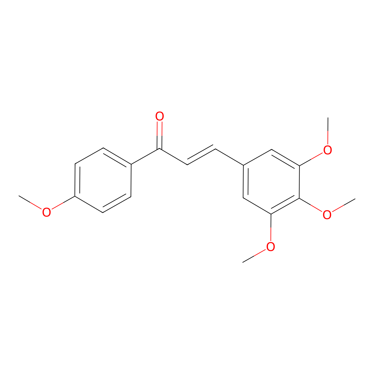 1-(4-Methoxyphenyl)-3-(3,4,5-trimethoxyphenyl)prop-2-en-1-one molecular structure, CAS 163074-67-7