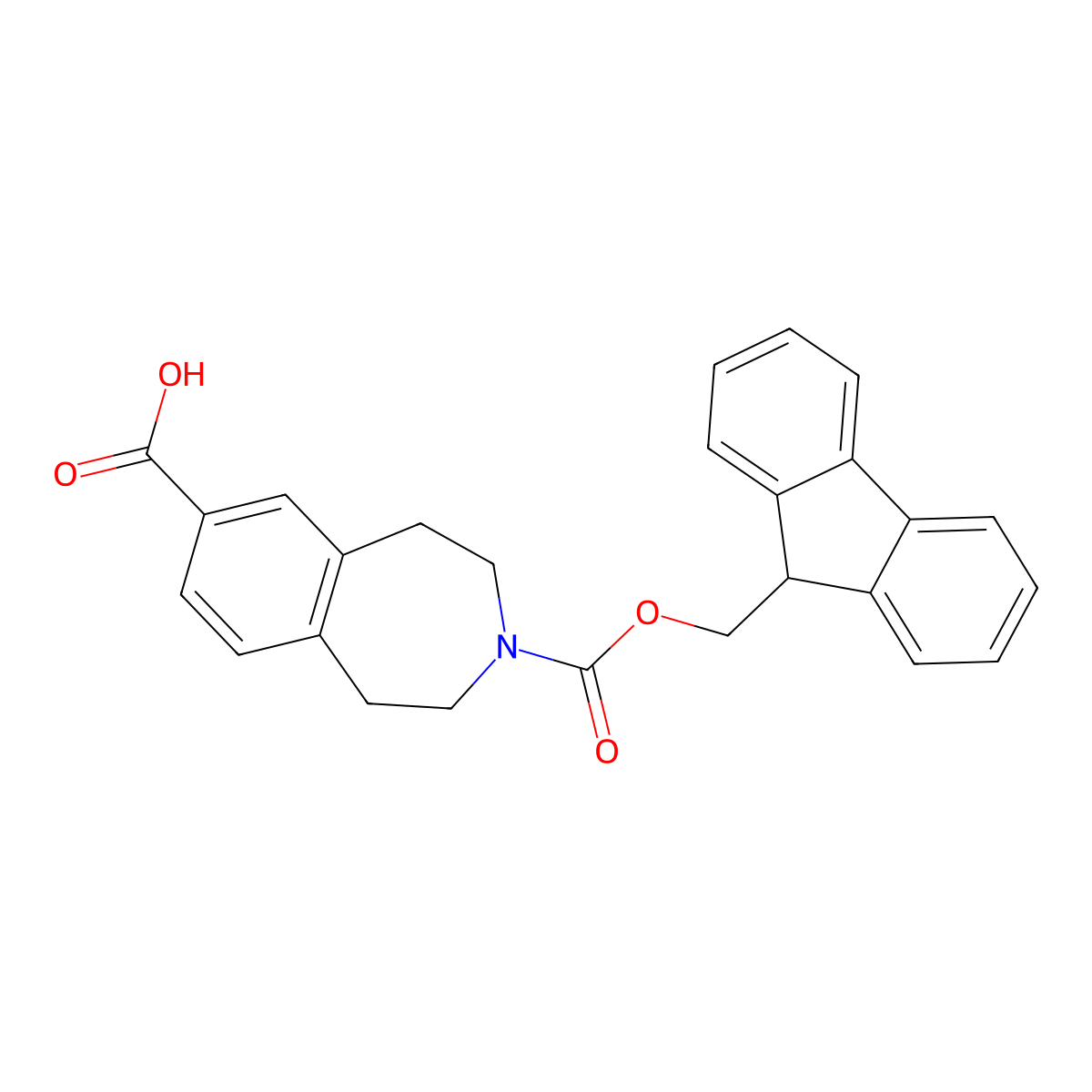 3-{[(9H-fluoren-9-yl)methoxy]carbonyl}-2,3,4,5-tetrahydro-1H-3-benzazepine-7-carboxylic acid molecular structure, CAS 1630743-41-7