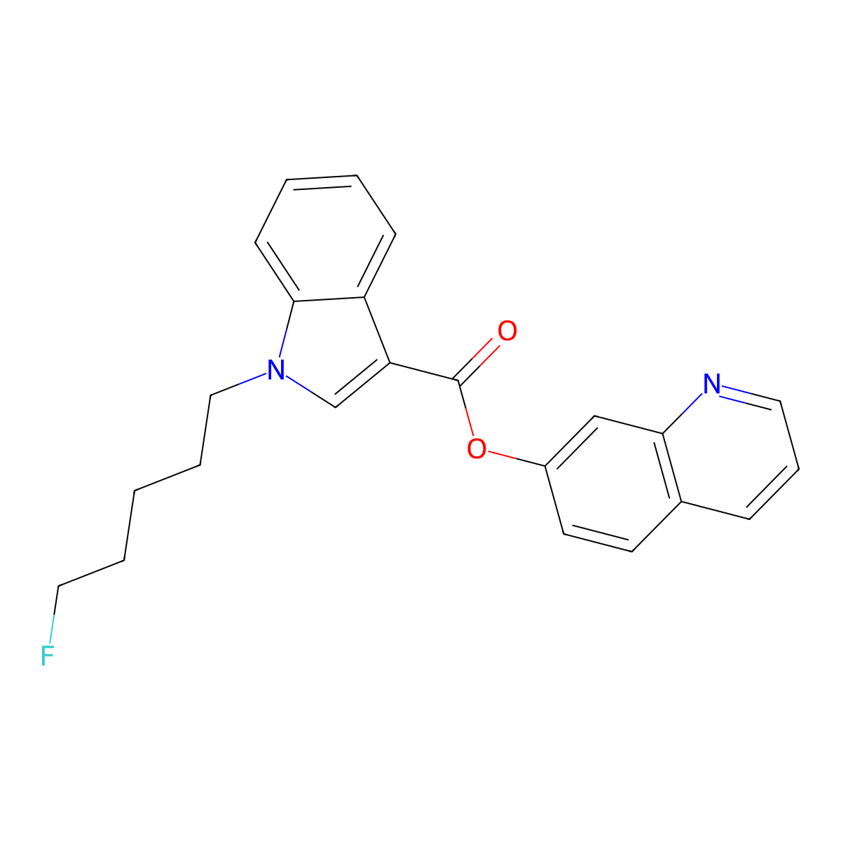 5-fluoro PB-22 7-hydroxyquinoline isomer molecular structure, CAS 1630756-70-5