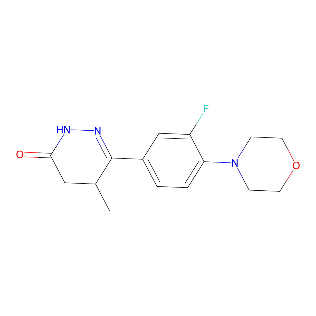6-(3-Fluoro-4-morpholinophenyl)-5-methyl-4,5-dihydropyridazin-3(2H)-one molecular structure, CAS 1630760-74-5