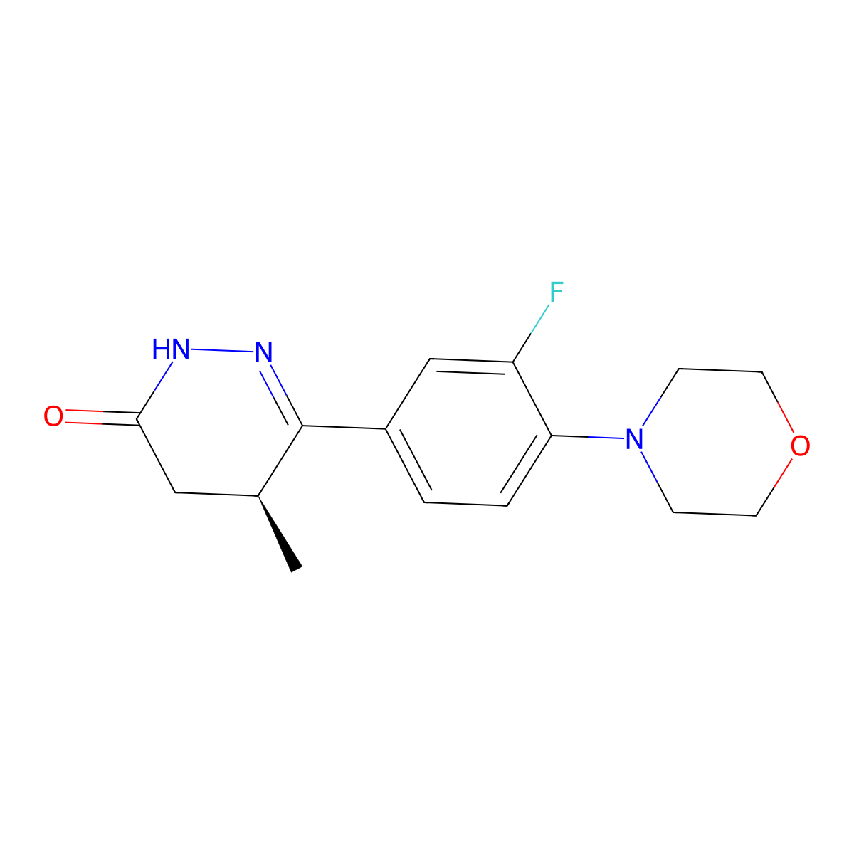 (4S)-3-(3-fluoro-4-morpholin-4-ylphenyl)-4-methyl-4,5-dihydro-1H-pyridazin-6-one molecular structure, CAS 1630760-76-7