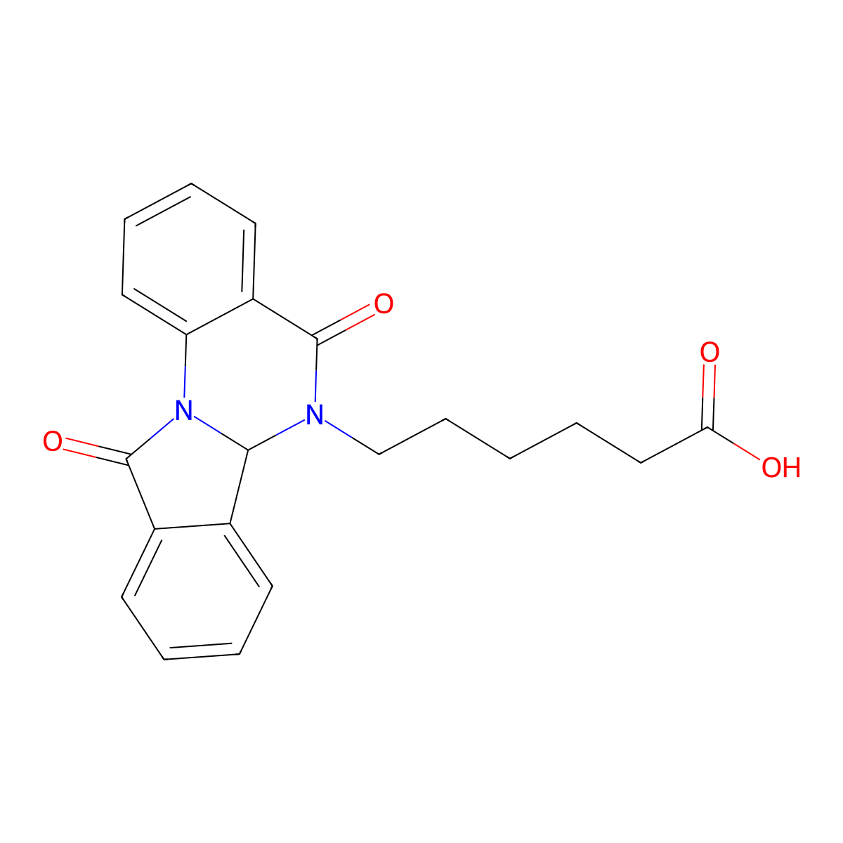 6-{5,11-dioxo-5H,6H,6aH,11H-isoindolo[2,1-a]quinazolin-6-yl}hexanoic acid molecular structure, CAS 1630763-33-5