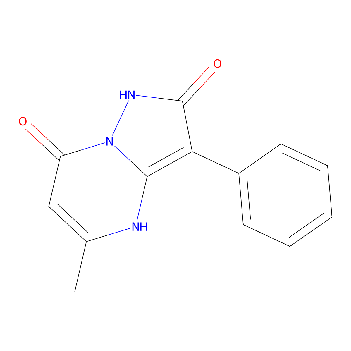 5-methyl-3-phenylpyrazolo[1,5-a]pyrimidine-2,7(1H,4H)-dione molecular structure, CAS 1630763-42-6