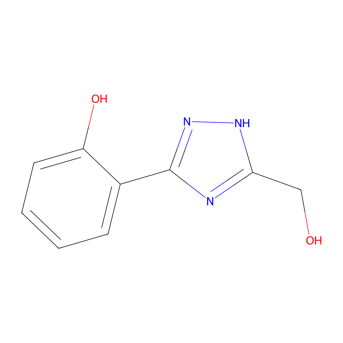 2-(3-(hydroxymethyl)-1H-1,2,4-triazol-5-yl)phenol molecular structure, CAS 1630763-47-1