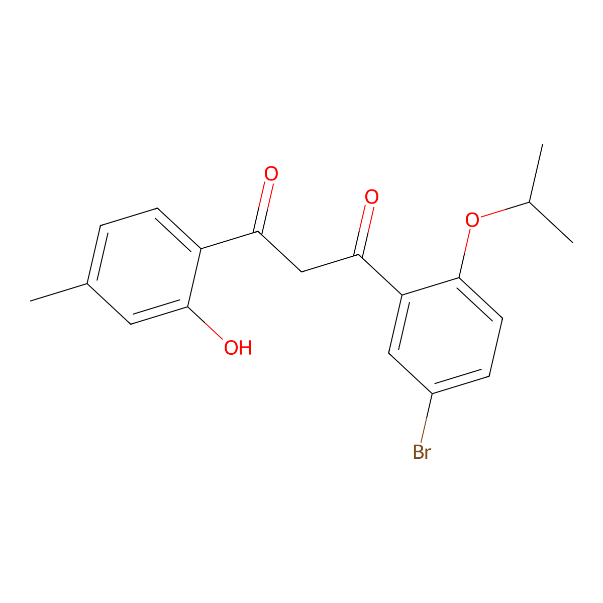 1-[5-Bromo-2-(propan-2-yloxy)phenyl]-3-(2-hydroxy-4-methylphenyl)propane-1,3-dione molecular structure, CAS 1630763-52-8