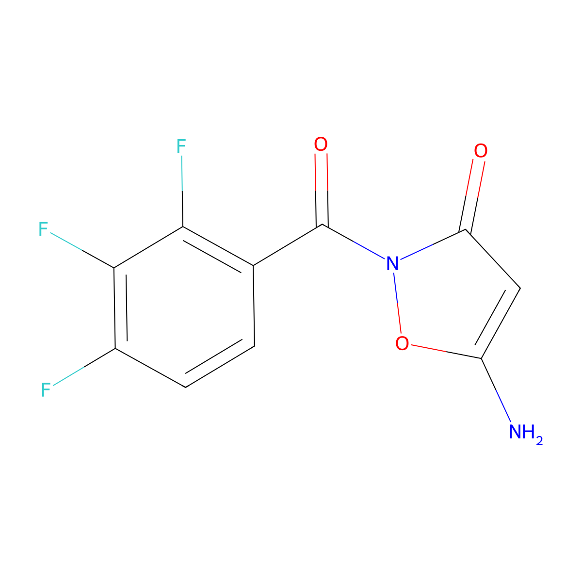 5-amino-2-(2,3,4-trifluorobenzoyl)isoxazol-3(2H)-one molecular structure, CAS 1630763-62-0