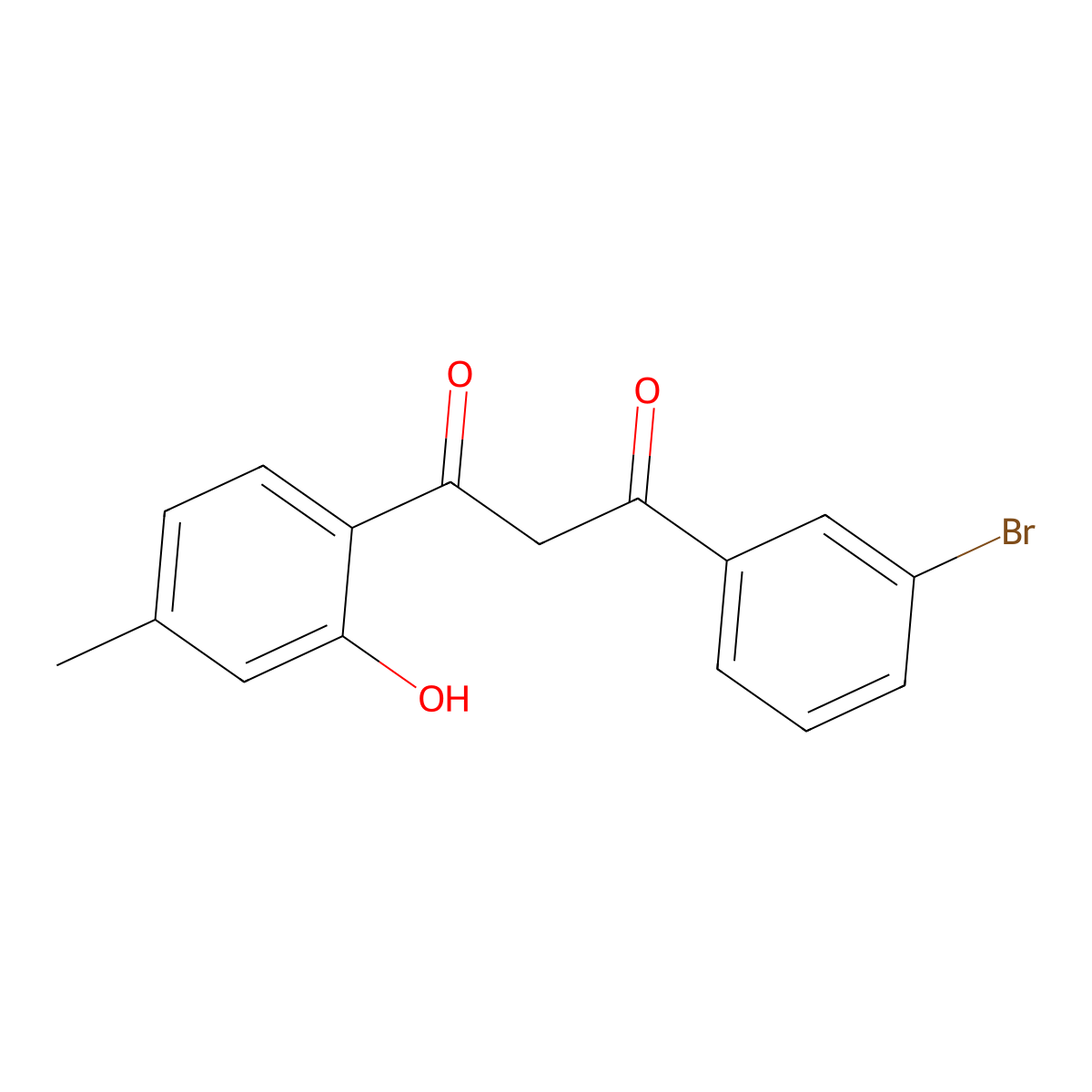 1-(3-Bromophenyl)-3-(2-hydroxy-4-methylphenyl)propane-1,3-dione molecular structure, CAS 1630763-63-1