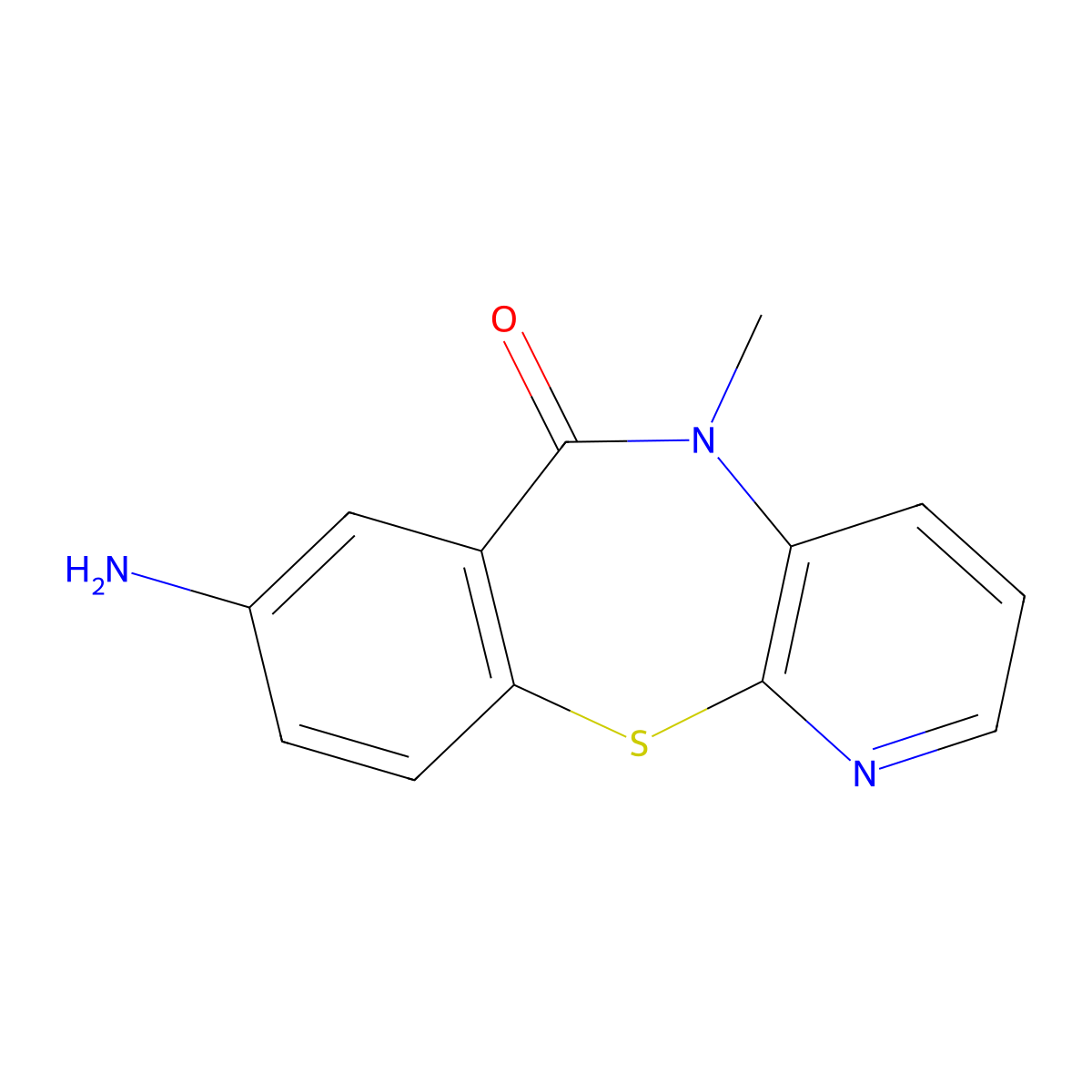 8-amino-5-methylpyrido[2,3-b][1,4]benzothiazepin-6(5H)-one molecular structure, CAS 1630763-68-6