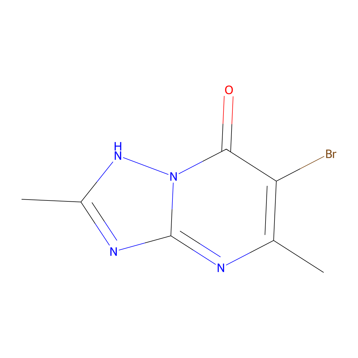 6-Bromo-2,5-dimethyl-[1,2,4]triazolo[1,5-a]pyrimidin-7(4H)-one molecular structure, CAS 1630763-69-7