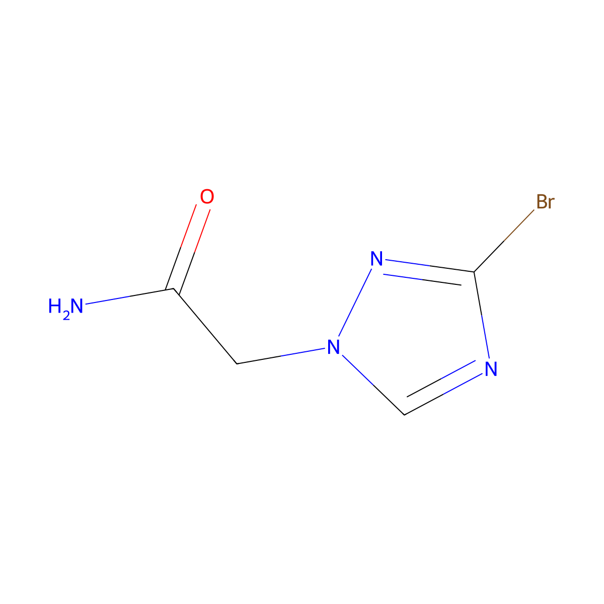 2-(3-bromo-1H-1,2,4-triazol-1-yl)acetamide molecular structure, CAS 1630763-71-1