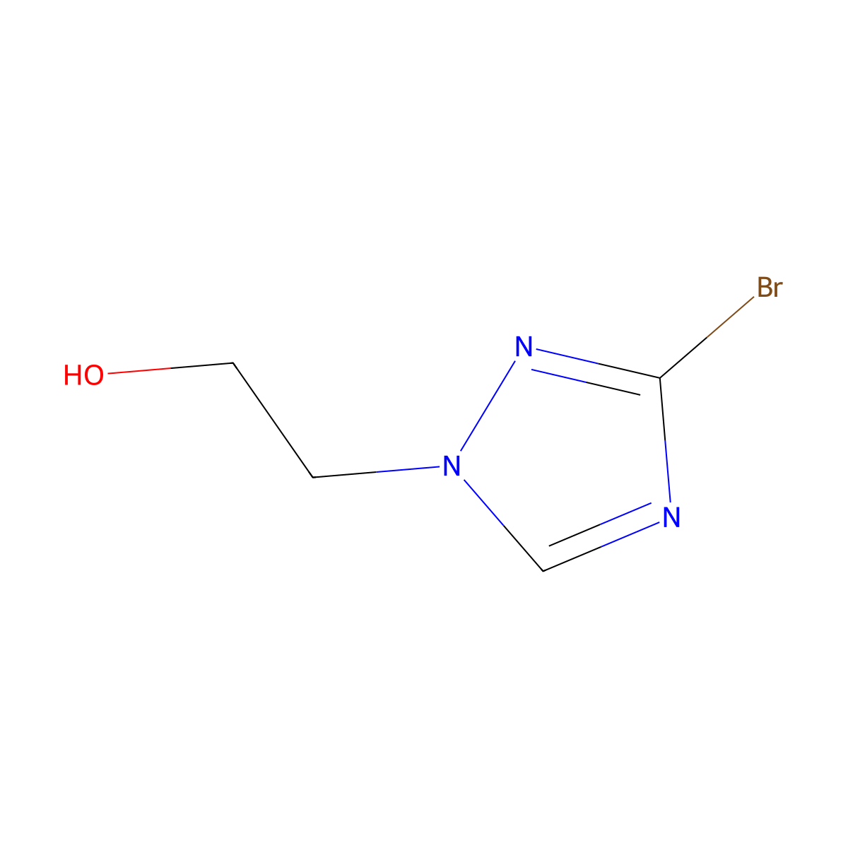 2-(3-bromo-1H-1,2,4-triazol-1-yl)ethanol molecular structure, CAS 1630763-72-2
