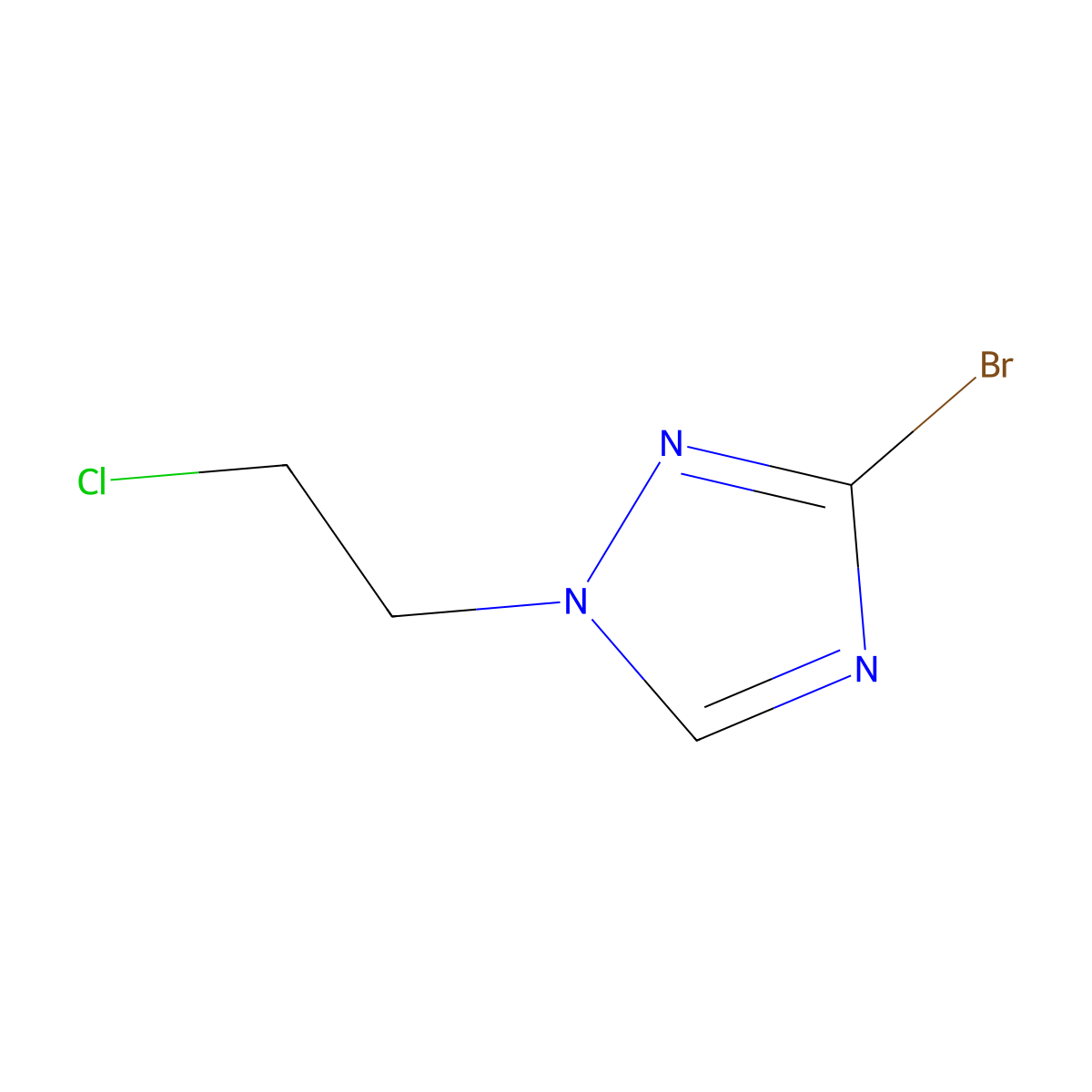 3-bromo-1-(2-chloroethyl)-1H-1,2,4-triazole molecular structure, CAS 1630763-74-4