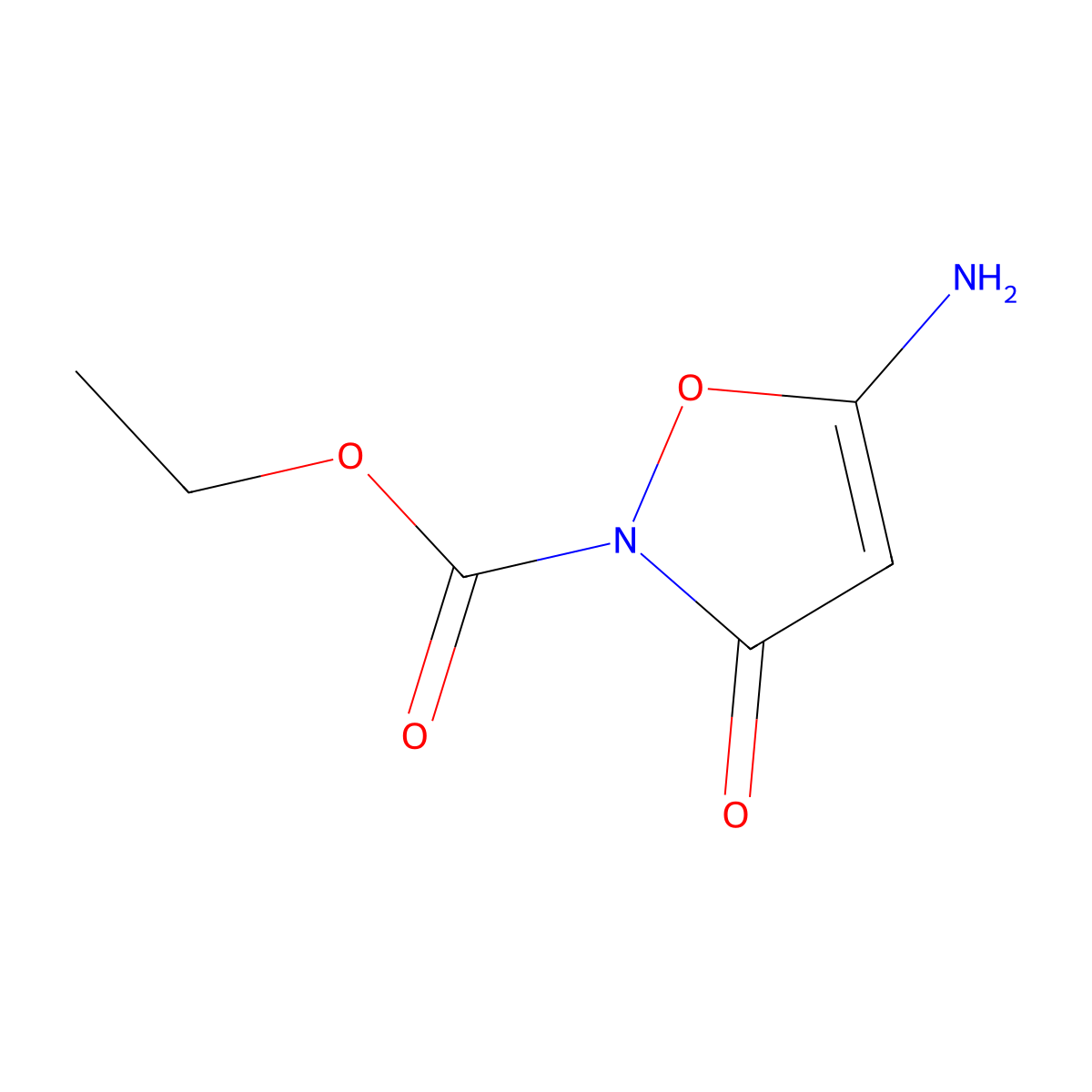 Ethyl 5-amino-3-oxoisoxazole-2(3H)-carboxylate molecular structure, CAS 1630763-79-9