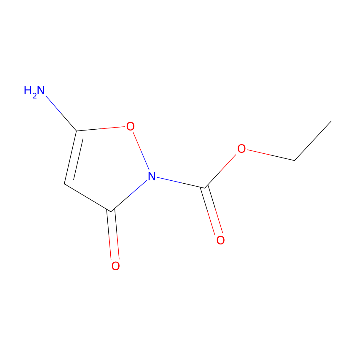 Ethyl 5-amino-3-oxoisoxazole-2(3H)-carboxylate molecular structure, CAS 1630763-79-9