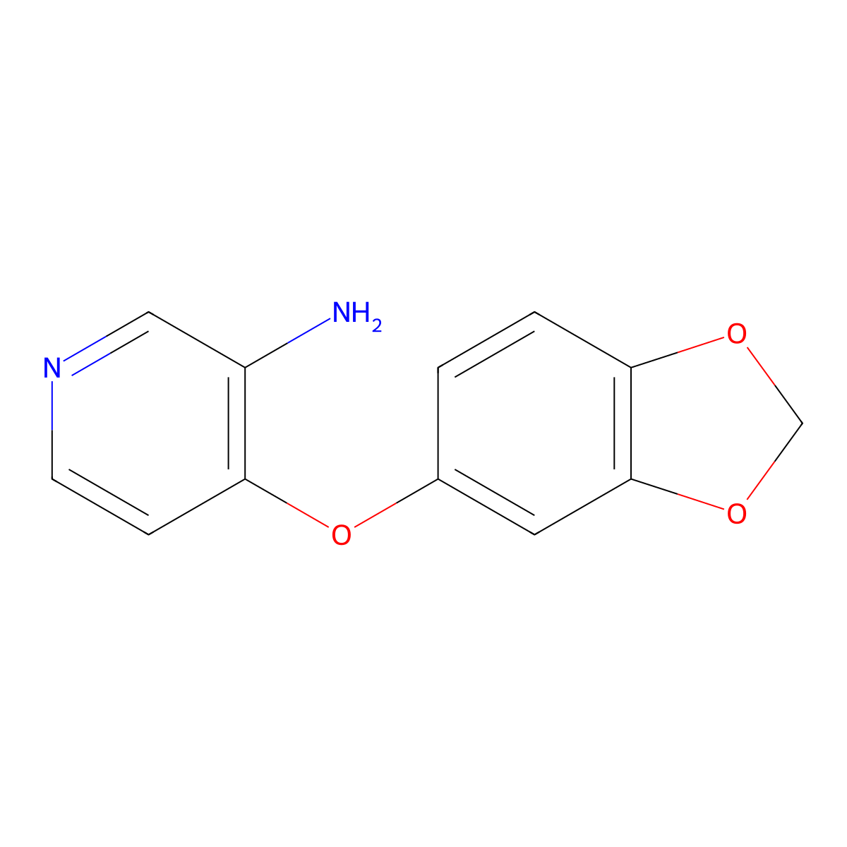 4-(1,3-Benzodioxol-5-yloxy)pyridin-3-amine molecular structure, CAS 1630764-03-2