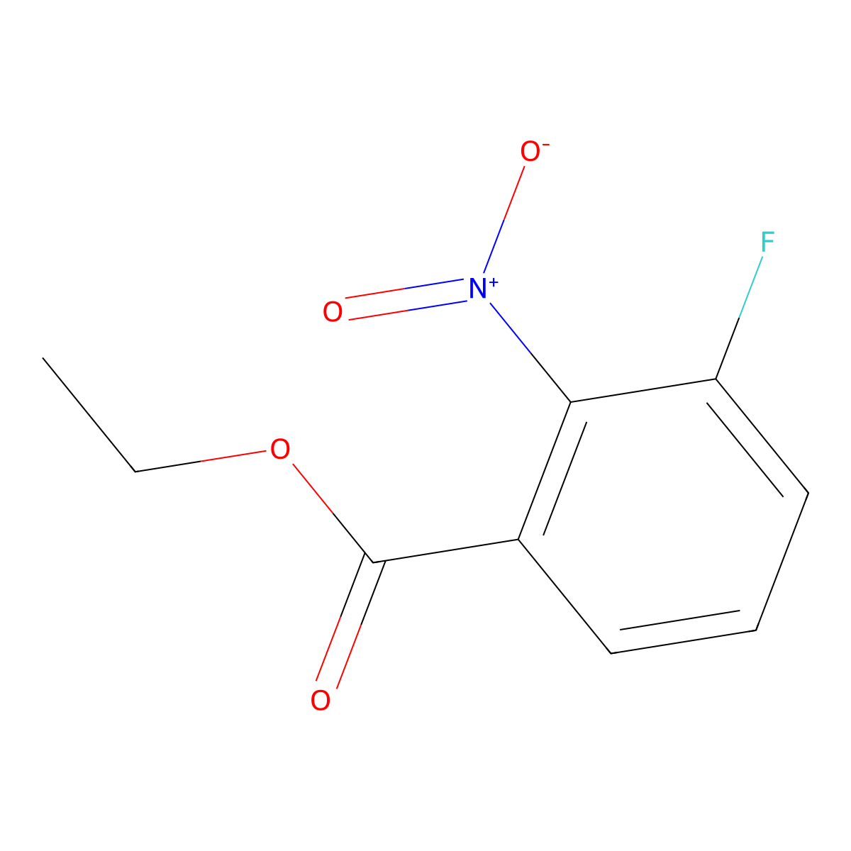 3-Fluoro-2-nitrobenzoic acid ethyl ester molecular structure, CAS 163077-89-2