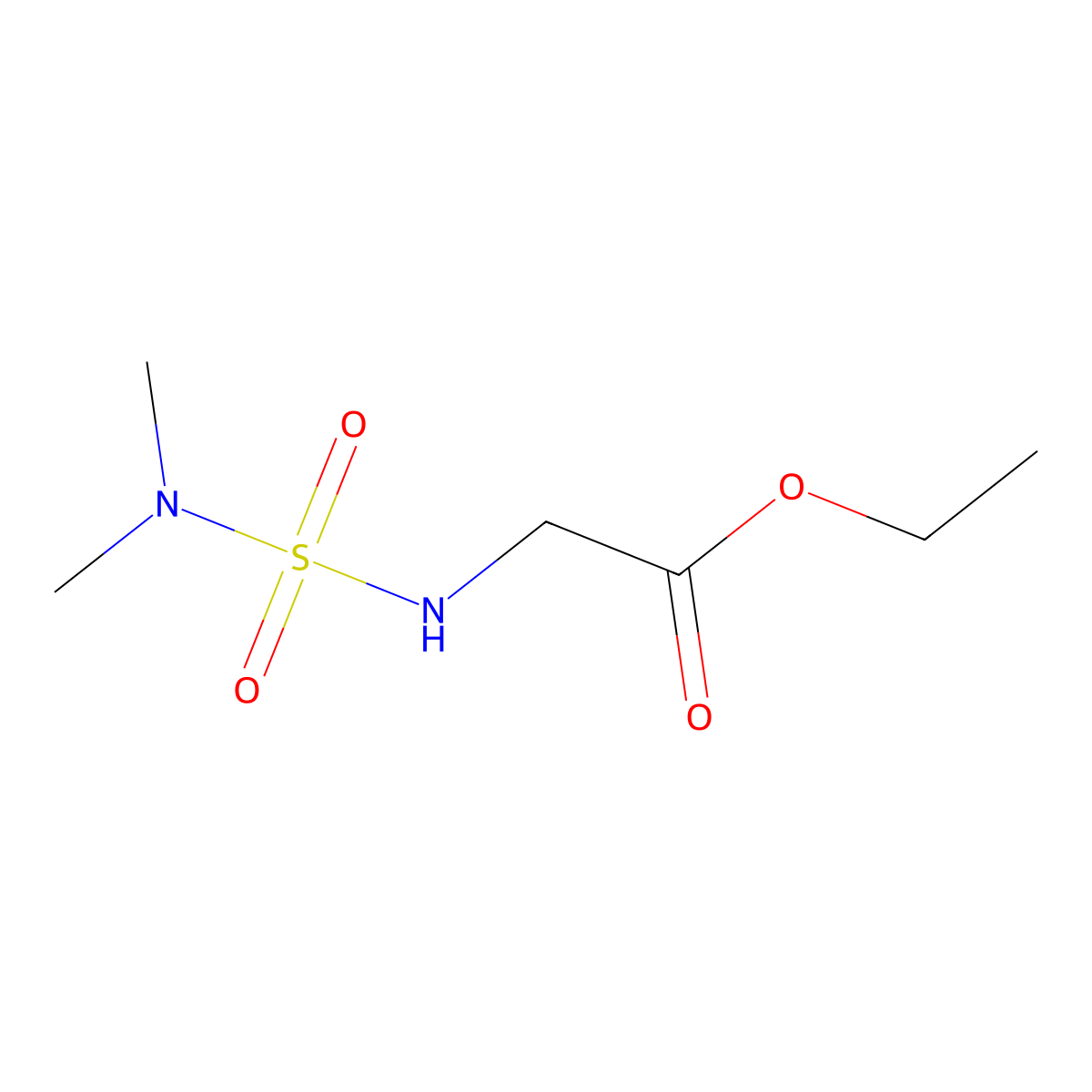 Ethyl 2-[(dimethylsulfamoyl)amino]acetate molecular structure, CAS 163078-66-8