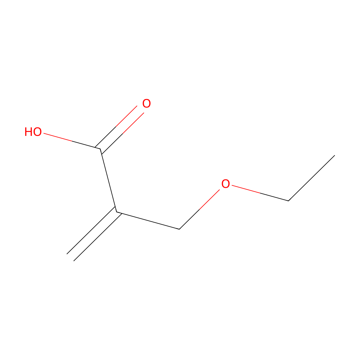 2-(Ethoxymethyl)-2-propenoic acid molecular structure, CAS 163079-96-7