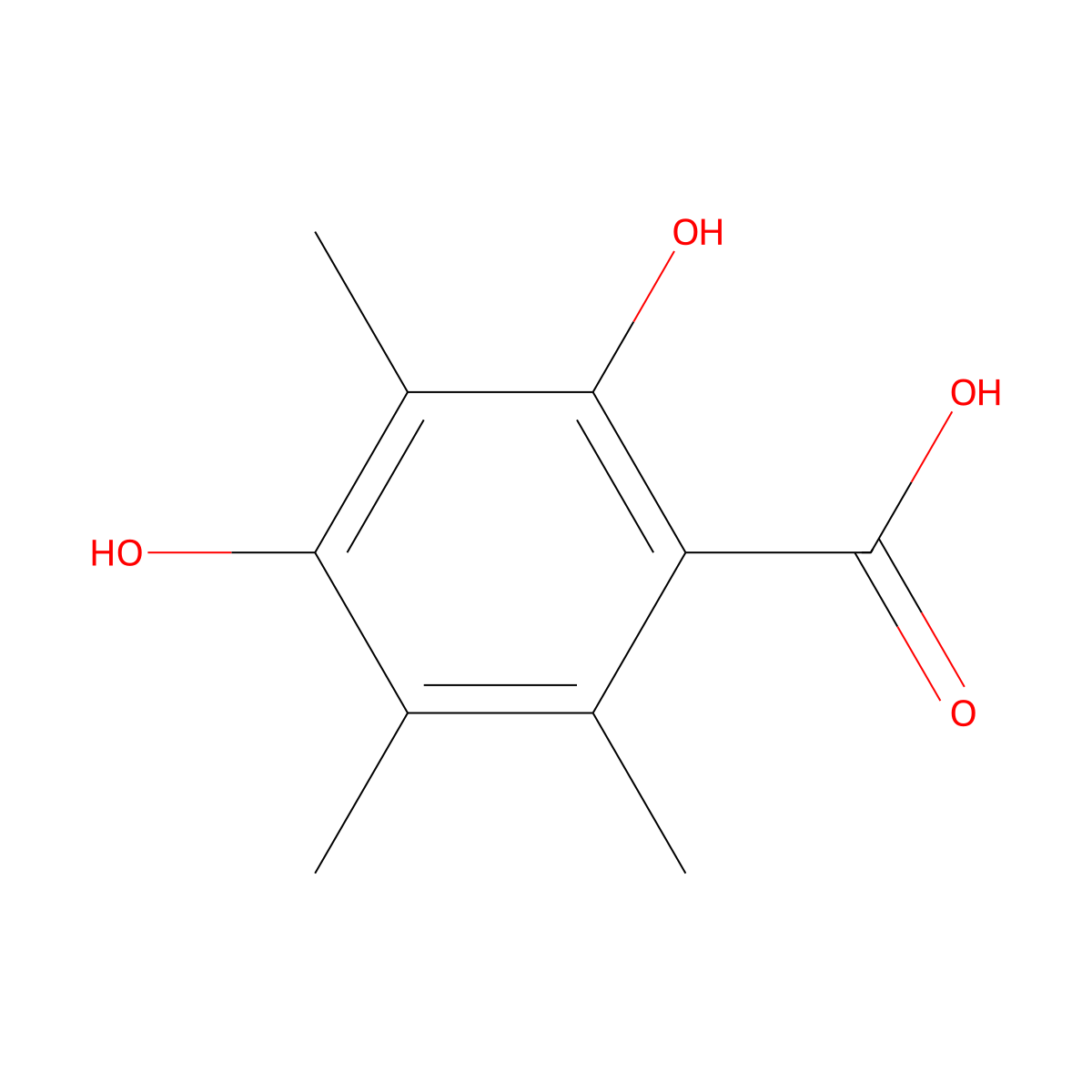 3,5-Dimethylorsellinic acid molecular structure, CAS 16308-82-0