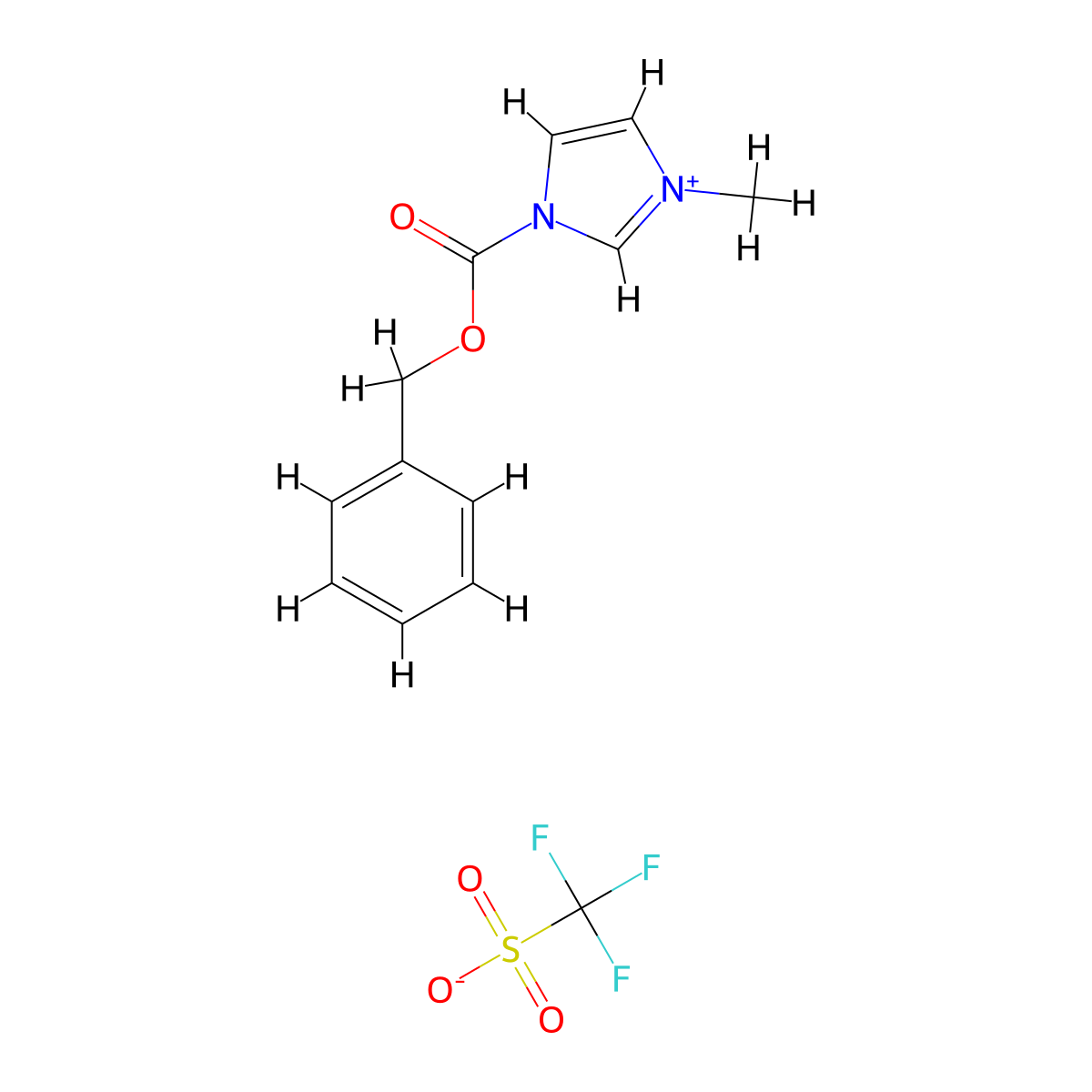 1-Carbobenzoxy-3-methylimidazolium Trifluoromethanesulfonate molecular structure, CAS 163080-99-7