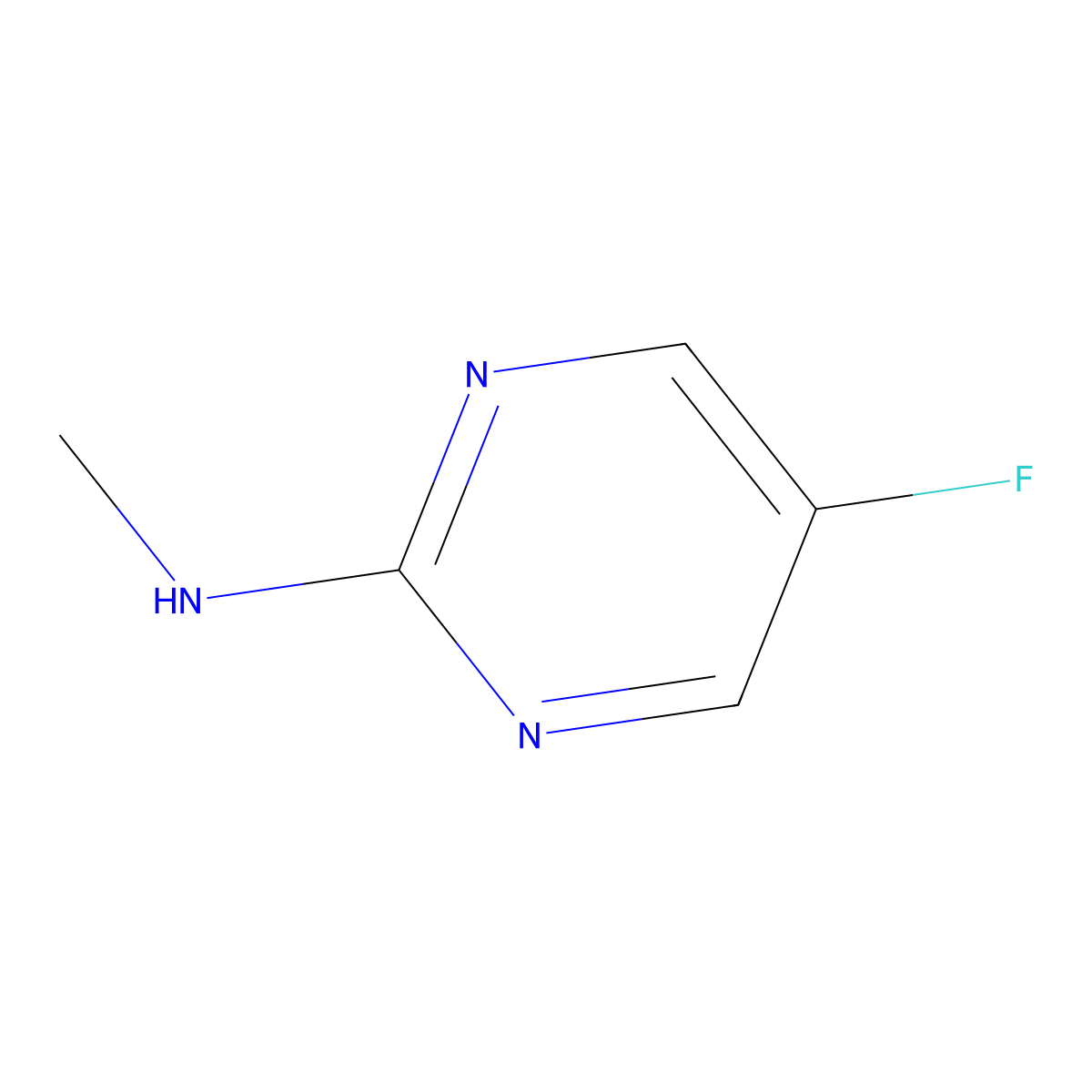 5-fluoro-N-methylpyrimidin-2-amine molecular structure, CAS 163082-52-8
