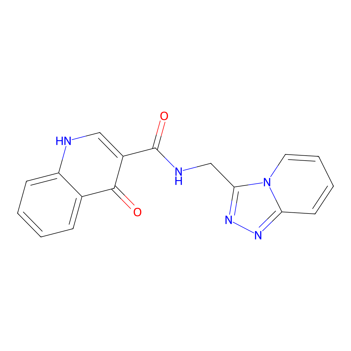 4-hydroxy-N-([1,2,4]triazolo[4,3-a]pyridin-3-ylmethyl)-3-quinolinecarboxamide molecular structure, CAS 1630823-23-2