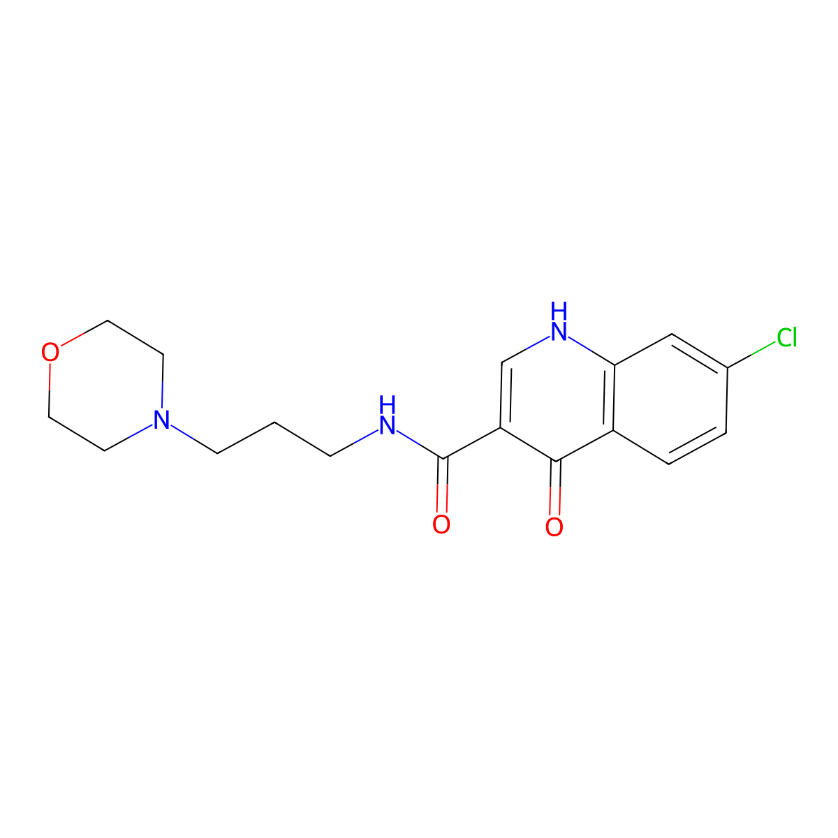 7-chloro-4-hydroxy-N-[3-(morpholin-4-yl)propyl]quinoline-3-carboxamide molecular structure, CAS 1630827-56-3