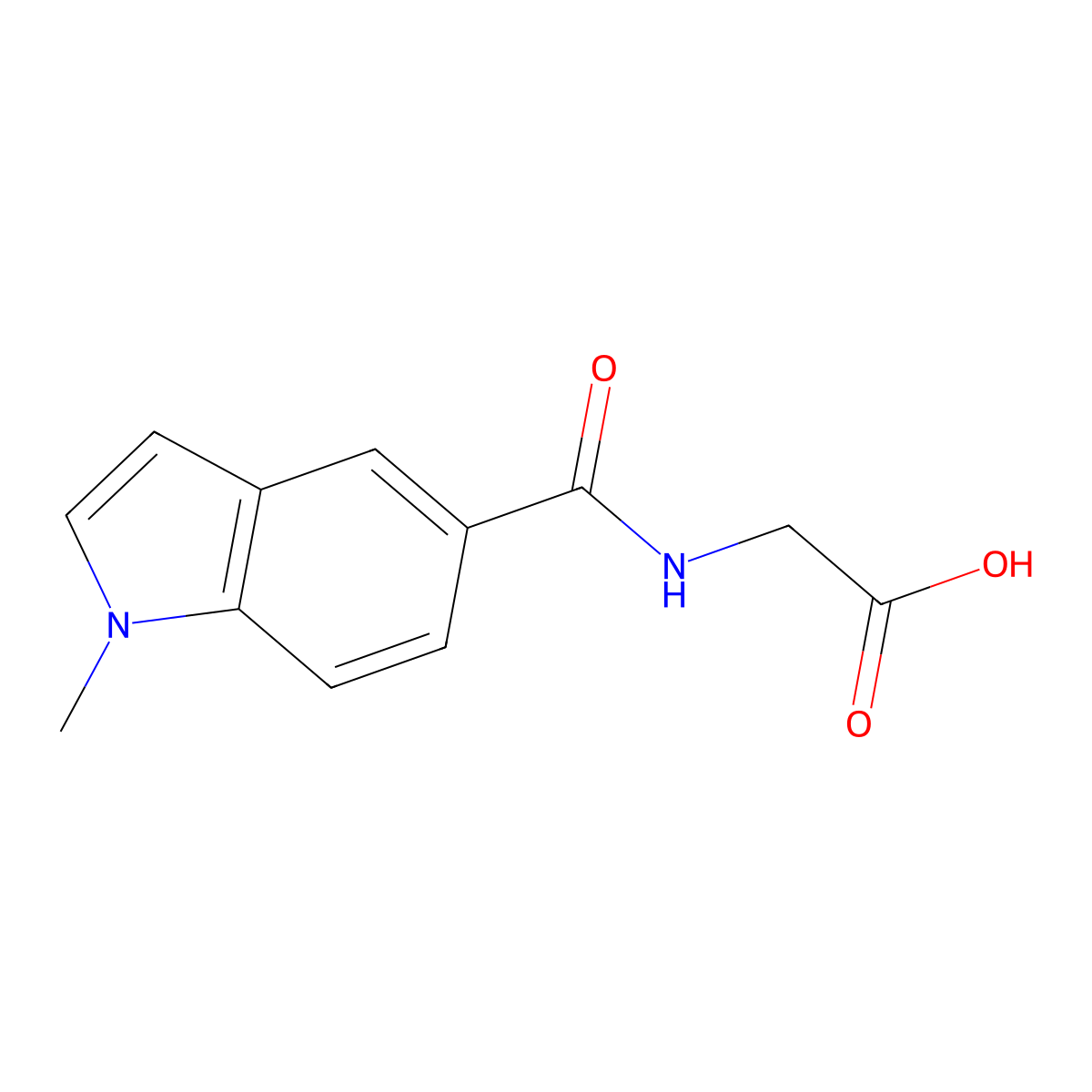 N-[(1-methyl-1H-indol-5-yl)carbonyl]glycine molecular structure, CAS 1630827-99-4