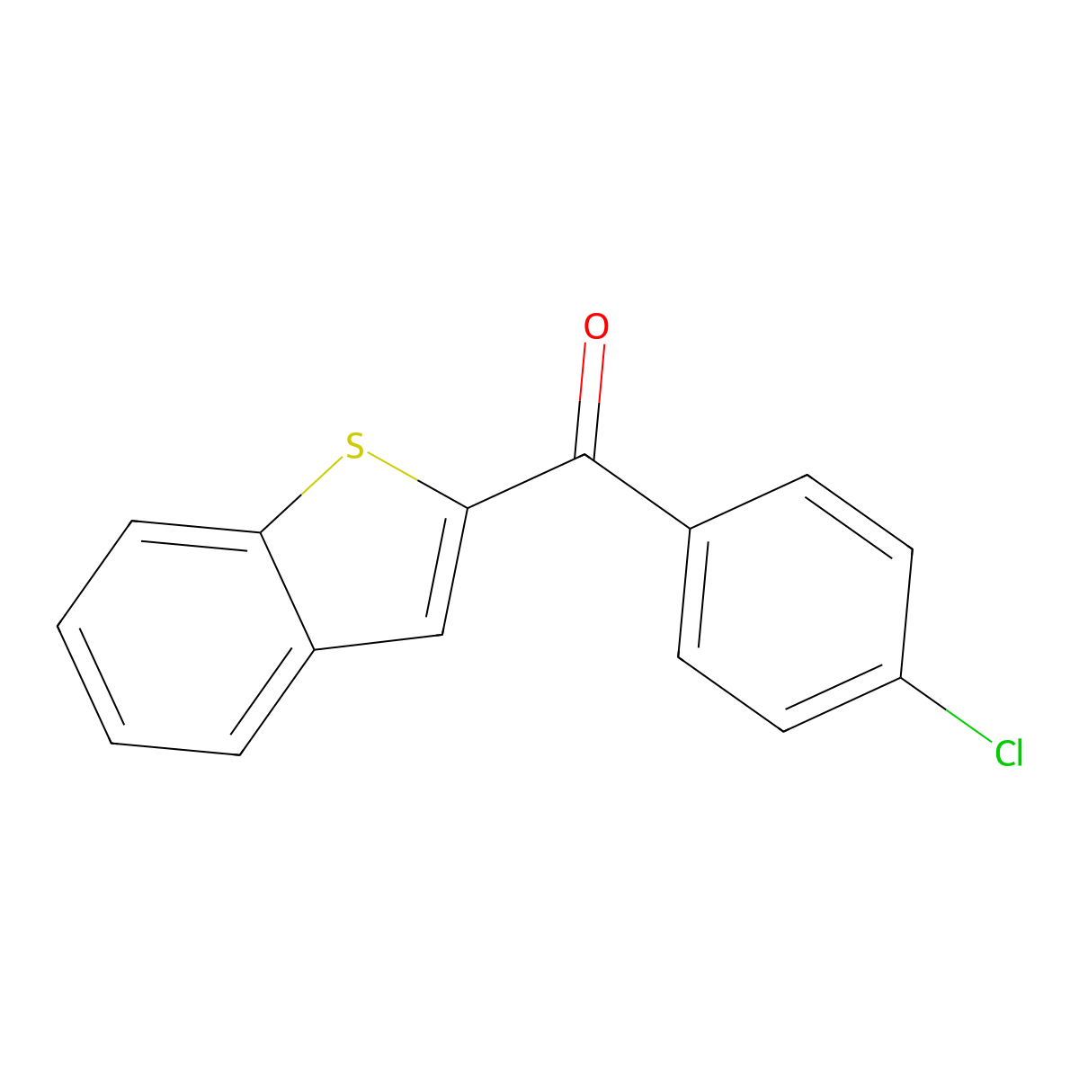 Benzo[b]thien-2-yl(4-chlorophenyl)methanone molecular structure, CAS 163083-16-7