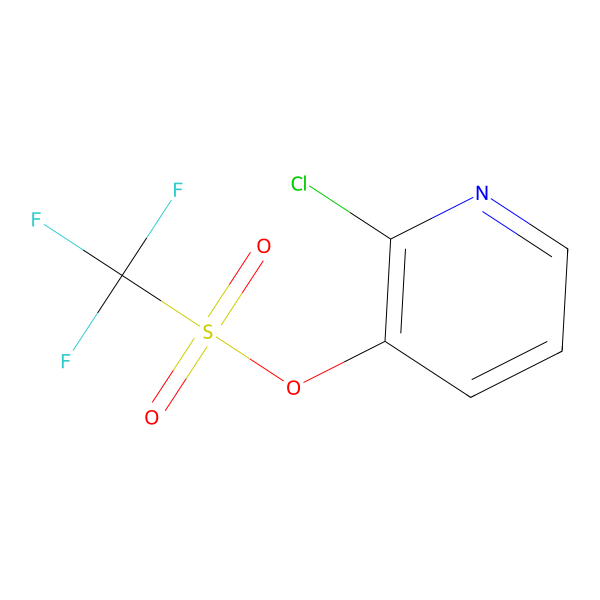 2-Chloropyridin-3-yl trifluoromethanesulfonate molecular structure, CAS 163083-47-4