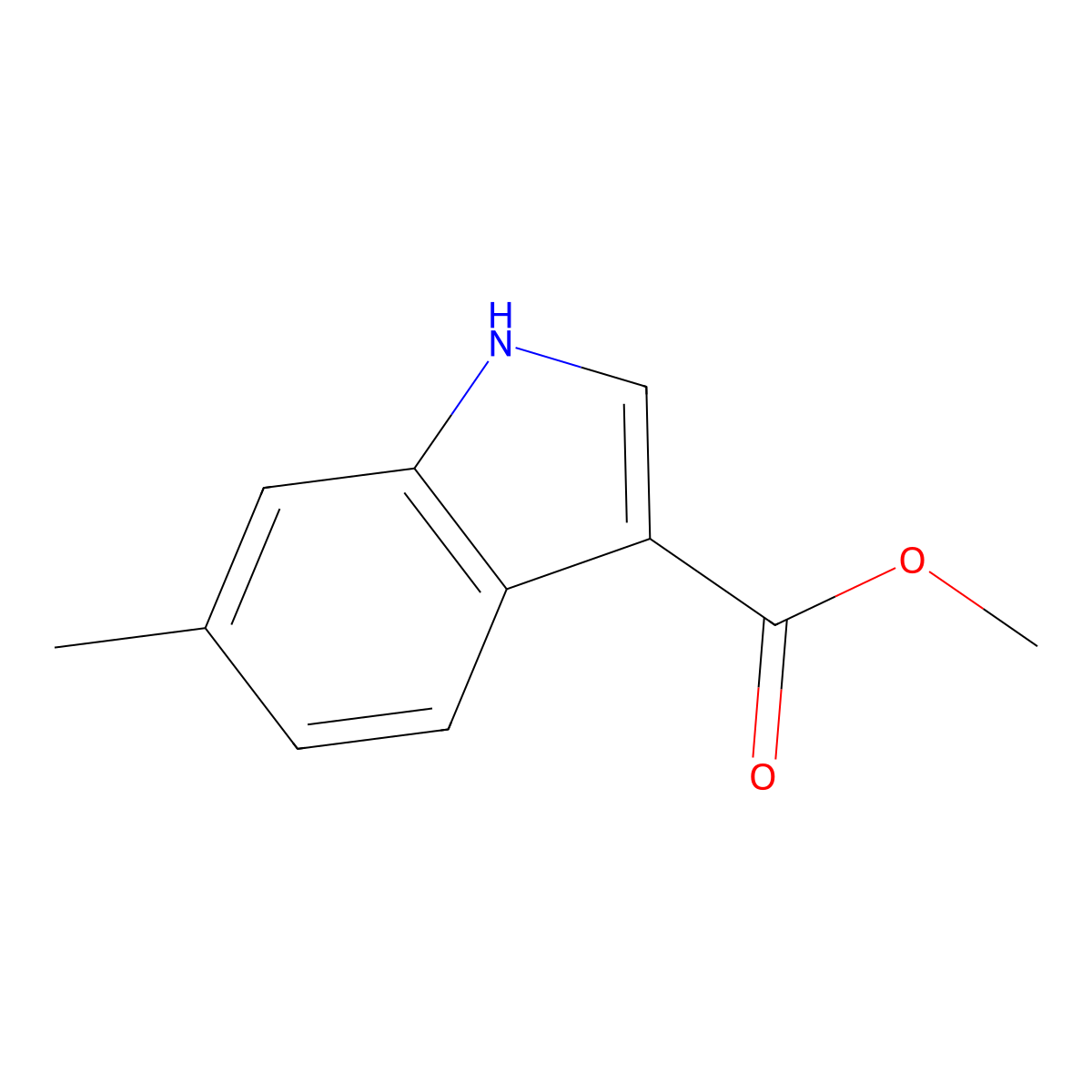 Methyl 6-methyl-1h-indole-3-carboxylate molecular structure, CAS 163083-65-6